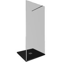 Душевая перегородка Allen Brau Infinity 1 90 профиль Серебро браш стекло тонированное арт-3.21008.BA.T — фото 3, Душевые перегородки