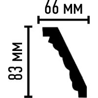 Карниз гибкий Decomaster 2400x83x66 мм арт-95036 FL — фото 2, Карнизы