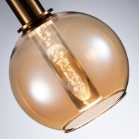 Подвесной светильник Artelamp Valley Янтарный Полированная медь арт-A1023SP-1PB — фото 2, Подвесные светильники