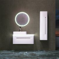 Шкаф пенал Jorno Shine 33 R подвесной Белый глянец арт-Shi.04.125/P/W — фото 6, Пеналы для ванной комнаты