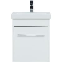 Тумба под раковину Aquanet Августа 50 подвесная Белый глянец арт-274015 — фото 3, Тумбы под раковину