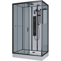 Душевая кабина Niagara Premium 120x80 NG-6912-01GQL Black с гидромассажем арт-69120134GQLBLACK — фото 1, Душевые кабины