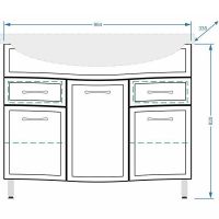 Тумба под раковину Stella Polar Концепт 100 Белая арт-SP-00000137 — фото 5, Тумбы под раковину