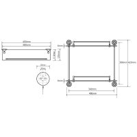 Товар: Стеклянная полка Bemeta Retro chrom Хром арт-144301122 - фото 2 Стеклянная полка Bemeta Retro chrom Хром арт-144301122 — фото 2, Полки для ванной и душа