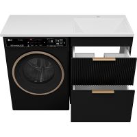 Тумба с раковиной Brevita Enfida 120 R Черная матовая арт-УТ000016093 — фото 3, Тумбы с раковиной