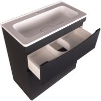 Тумба под раковину Style Line Бергамо 70 Черная антискрейч арт-СС-00002311 — фото 2, Тумбы под раковину