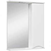 Зеркало со шкафом Runo Афина 60 R с подсветкой Белое арт-00-00001171 — фото 1, Зеркальные шкафы в ванную