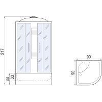 Душевая кабина River Amur 90x90 МТ с поддоном арт-10000001375 — фото 3, Душевые кабины