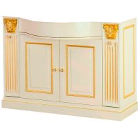 Тумба под раковину Migliore Ravenna 119 L Слоновая кость Золото без столешницы арт-27064 — фото 1, Тумбы под раковину