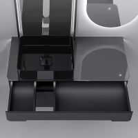 Тумба под раковину Jorno Shine 100 подвесная Антрацит арт-Shi.01.100/P/A — фото 4, Тумбы под раковину