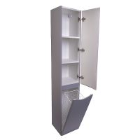 Товар: Шкаф пенал Style Line Бергамо 30 R с бельевой корзиной Серый антискрейтч арт-СС-00002330 - фото 3 Шкаф пенал Style Line Бергамо 30 R с бельевой корзиной Серый антискрейтч арт-СС-00002330 — фото 3, Пеналы для ванной комнаты