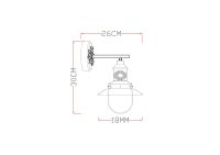 Настенный светильник Artelamp Sailor Прозрачный Античная бронза арт-A4524AP-1AB — фото 5, Бра