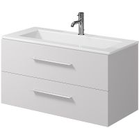 Тумба под раковину Creto Ares 100 подвесная Белая арт-10-1105W — фото 2, Тумбы под раковину