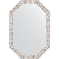 Зеркало Evoform Octagon 48x68 в багетной раме - Мозаика хром 46 мм арт-BY 7005 — фото 1, Зеркала в ванную комнату