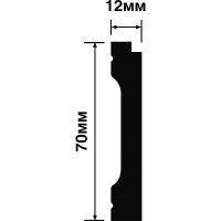 Плинтус HIWOOD 2000x70x12 мм арт-B70V3 — фото 2, Плинтуса напольные