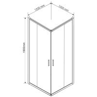 Душевой уголок Vincea Garda 120x100 профиль Брашированное золото стекло прозрачное арт-VSS-1G1012CLG — фото 4, Прямоугольные душевые уголки
