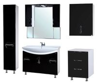 Тумба Bellezza Лагуна 60 Черная Белая арт-4632109140040 — фото 3, Комоды и тумбы для ванной комнаты