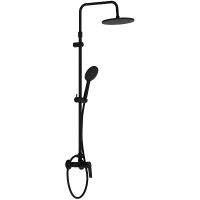 Душевая система Damixa Jupiter Черная матовая арт-977710300 — фото 7, Душевые стойки