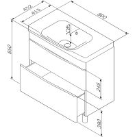 Тумба под раковину AM.PM Like 80 Белая арт-M80FSX0802WG — фото 11, Тумбы под раковину
