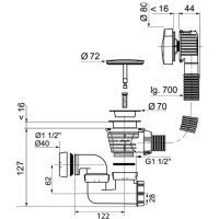 Товар: Слив-перелив Jacob Delafon полуавтомат Хром арт-E6D159-CP - фото 2 Слив-перелив Jacob Delafon полуавтомат Хром арт-E6D159-CP — фото 2, Сливы-переливы