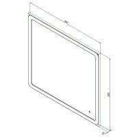 Зеркало Aquanet Ирис 90 с подсветкой с сенсорным выключателем и подогревом арт-326447 — фото 5, Зеркала в ванную комнату
