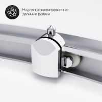 Душевой уголок AM.PM Gem Профиль матовый хром, стекло прозрачное арт-W90G-401A090WT — фото 7, Душевые уголки четверть круга