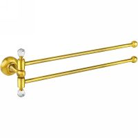 Товар: Полотенцедержатель Cezares Aphrodite поворотный Золото 24 карат с кристаллами Swarovski арт-APHRODITE-TD09-03/24-Sw - фото 1 Полотенцедержатель Cezares Aphrodite поворотный Золото 24 карат с кристаллами Swarovski арт-APHRODITE-TD09-03/24-Sw — фото 1, Полотенцедержатели