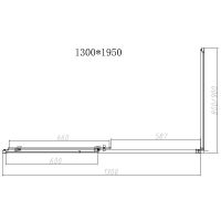 Душевой уголок Vincea Slim-N 130x80 профиль Брашированное золото стекло прозрачное арт-VSR-4SN8013CLG — фото 6, Прямоугольные душевые уголки