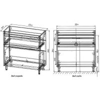 Тумба под раковину Style Line Даллас Леон 120 Люкс Plus Серая арт-СС-00002450 — фото 10, Тумбы под раковину