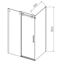 Душевой уголок Vincea Como-N 140x90 профиль Черный стекло тонированное арт-VSR-4CN9014CGB — фото 7, Прямоугольные душевые уголки