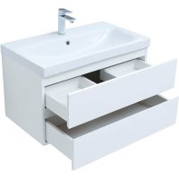 Комплект мебели для ванной Aquanet Беркли 80 подвесной Белый глянец арт-306360 — фото 8, Комплекты мебели для ванной