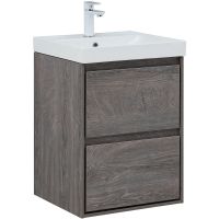 Тумба под раковину Aquanet Милан 50 подвесная Дуб рошелье арт-336371 — фото 1, Тумбы под раковину