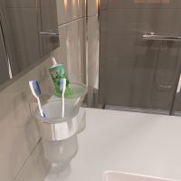 Стакан для зубных щеток Altasan Лотос двойной Хром арт-ЛТ42Х — фото 2, Стаканы для зубных щеток