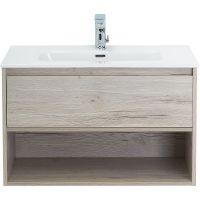 Тумба под раковину BelBagno Kraft 80 подвесная Rovere Galifax Bianco арт-KRAFT-800-1C-SO-RGB — фото 1, Тумбы под раковину