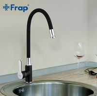 Смеситель для кухни Frap H42 Черный матовый Хром арт-F4042 — фото 8, Смесители для кухни