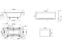 Акриловая ванна Ravak Campanula II 170x75 без гидромассажа арт-CA21000000 — фото 5, Акриловые ванны