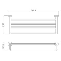 Полка для полотенец Rav Slezak Colorado Хром арт-COA0704 — фото 2, Полки для полотенец