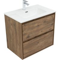 Тумба под раковину Aquanet Милан 70 подвесная Дуб рустикальный арт-336378 — фото 2, Тумбы под раковину