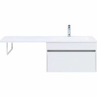 Тумба с раковиной Aquanet Токио 130 R подвесная Белая арт-239218 — фото 1, Тумбы с раковиной