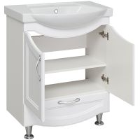 Тумба под раковину Runo Неаполь 75 Белая арт-00-00001034 — фото 2, Тумбы под раковину