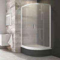 Душевой уголок Ravak Blix BLCP4-80 Sabina 80x80 профиль Белый стекло Grape арт-3B240140ZG — фото 1, Душевые уголки четверть круга