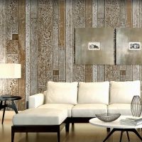 Обои Wiganford by Solo Crystal Ice Винил на флизелине (1,06*10,05) Коричневый, Штукатурка/Полоса арт-AK2026 — фото 2, Обои для стен