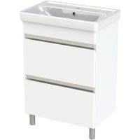 Тумба с раковиной Orange Topline-Lyon 60 Белый глянец арт-TLNF60+RA — фото 5, Тумбы с раковиной