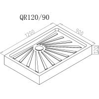 Душевой поддон из АБС-пластика Ceruttispa 120х90 7750 Белый арт-QR120/90 — фото 4, Душевые поддоны АБС-пластик
