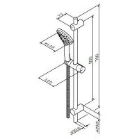 Душевой гарнитур AM.PM Gem Хром арт-F0190000 — фото 8, Душевые гарнитуры на штанге