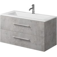 Тумба под раковину Creto Ares 100 подвесная Серый Бетон арт-10-1105B — фото 2, Тумбы под раковину