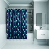 Штора для ванны Iddis Basic 2000x1800 Темно-синий арт-B08P218i11 — фото 1, Шторы для ванной