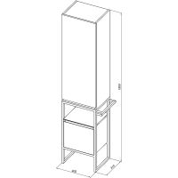 Шкаф пенал Allen Brau Priority 40 R Папирус матовый арт-1.31005.PWM — фото 13, Пеналы для ванной комнаты