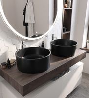 Тумба с раковиной STWORKI Ольборг 120 подвесная Белая матовая Дуб карпентер арт-483387 — фото 11, Тумбы с раковиной