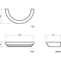 Товар: Полукольцо Европласт 147x45x295 мм арт-1.15.300 - фото 2 Полукольцо Европласт 147x45x295 мм арт-1.15.300 — фото 2, Колонны